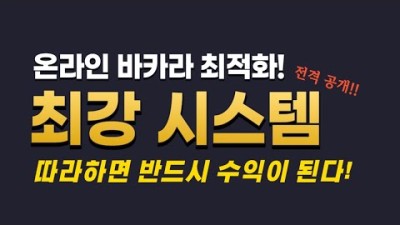 온라인바카라 최적화 베팅시스템(개념)